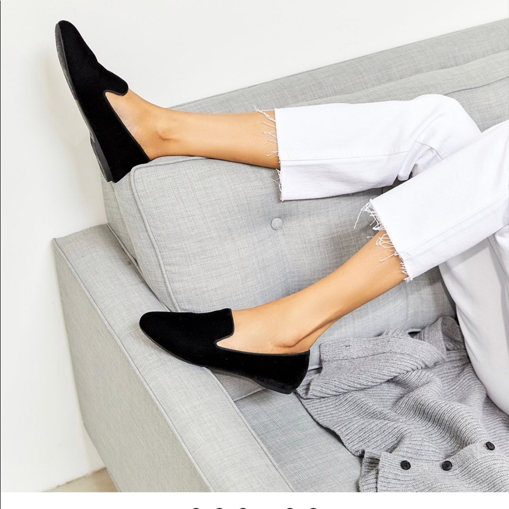 Birdies “The Starling” black velvet loafers